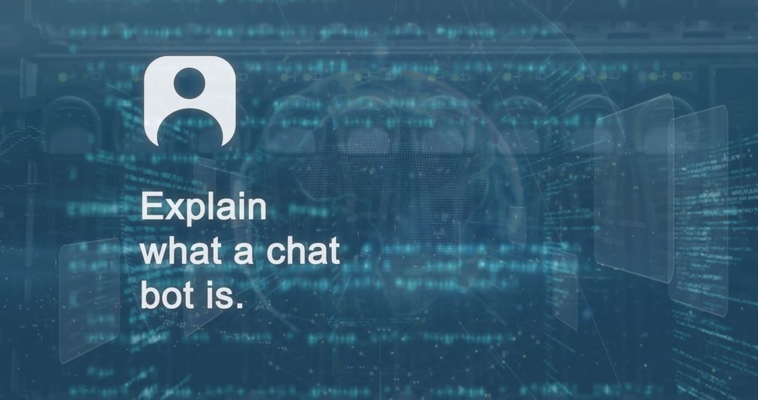 Digital Communication Concept with Chatbot Illustration