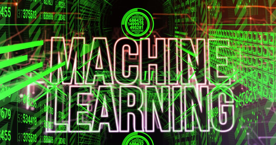Machine Learning Technology Background with Futuristic Interface - Free Images, Stock Photos and Pictures on Pikwizard.com