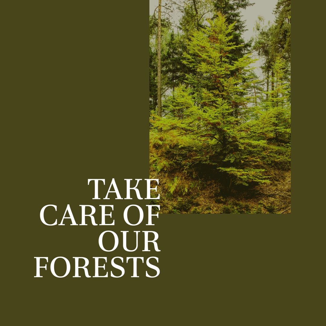 Environmental Awareness Poster Promoting Forest Conservation