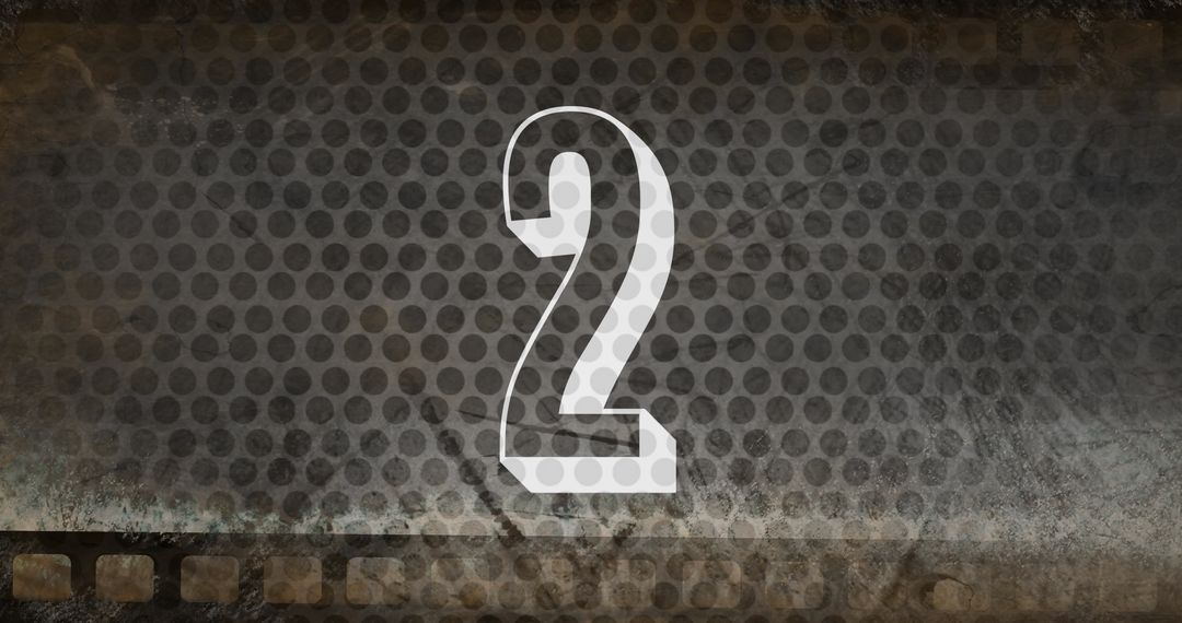 Vintage Countdown Number with Grey Textured Background