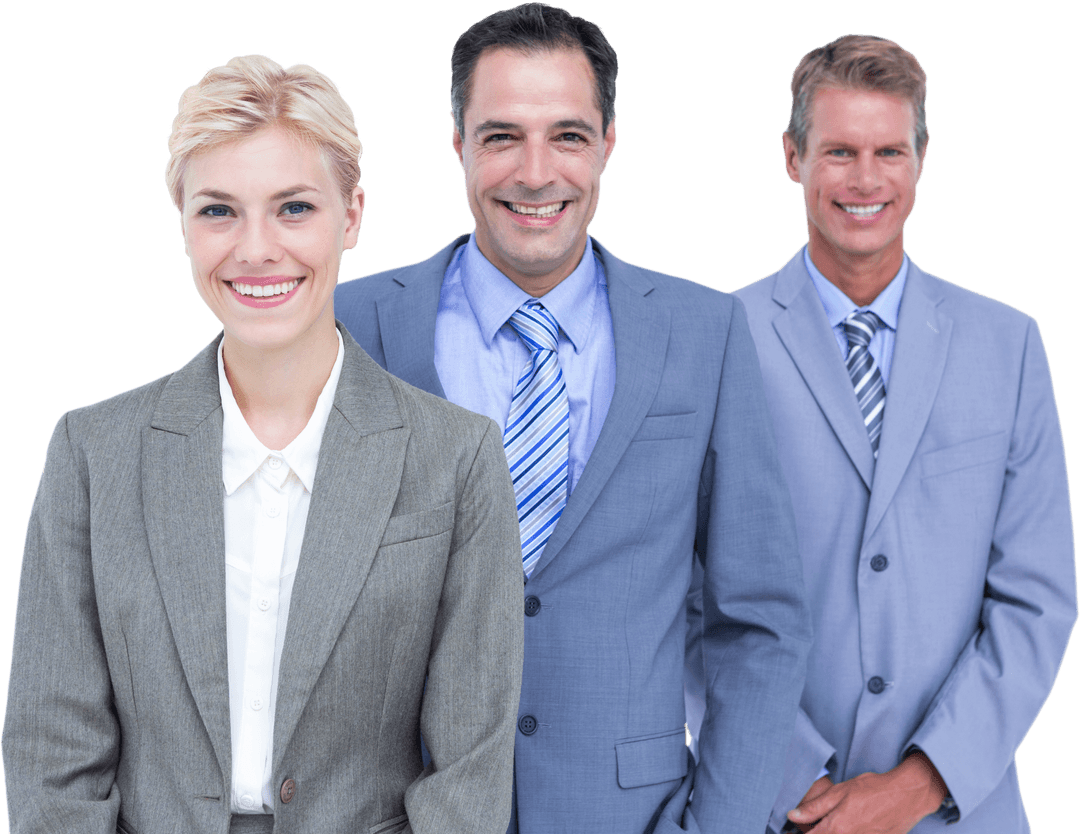 Transparent professional business team in suits smiling - Download Free Stock Images Pikwizard.com