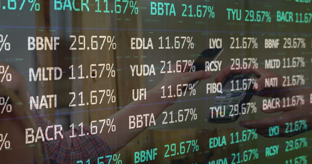 Stock Market Overlay on Digital Payment Concept