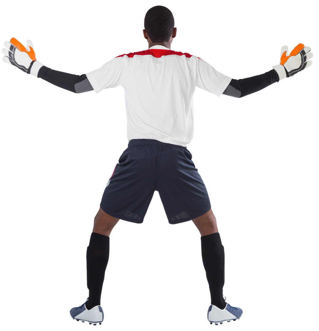 Transparent Goalkeeper Ready for Save in Jersey and Gloves - Download Free Stock Images Pikwizard.com