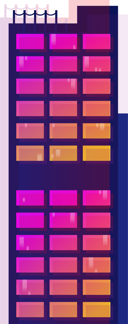 Transparent Gradient Audio Level Meter Icon in Vibrant Colors