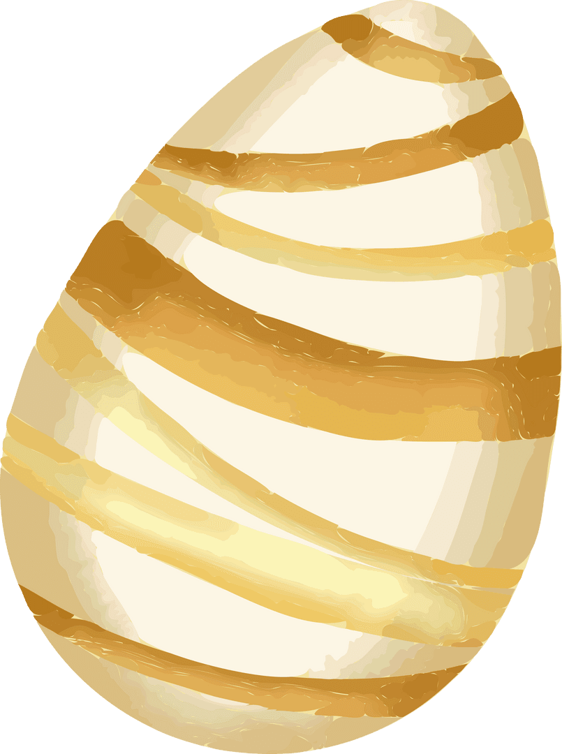 Luxury Golden Spherical Egg with Metallic Swirls Transparent