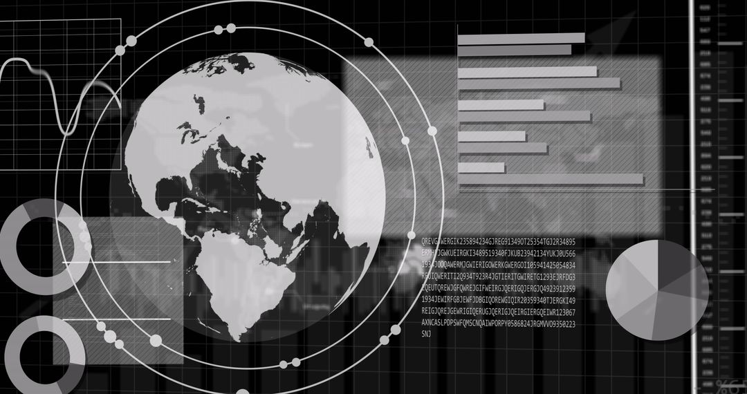 Global Financial Data Processing Technology Concept