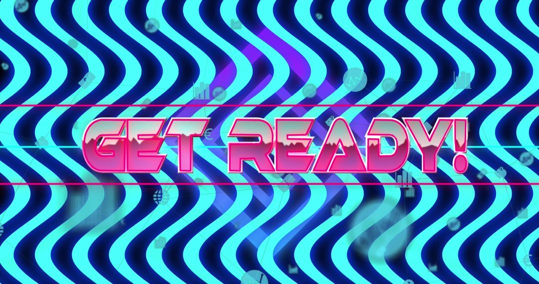 Futuristic Tech Interface with Glow Text and Cyber Patterns