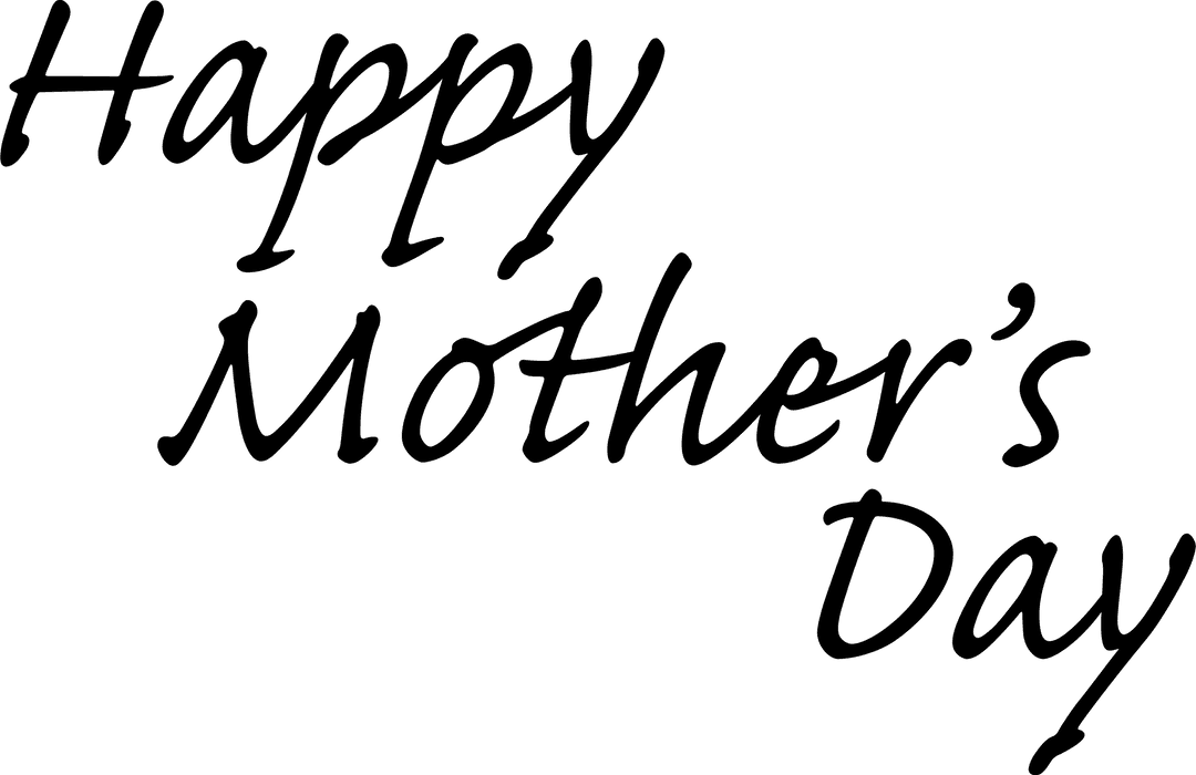 Elegant Transparent Happy Mother’s Day Greeting With Heart Illustration