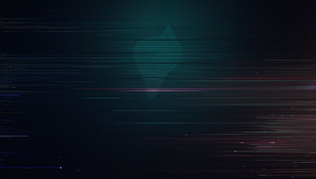 Futuristic Abstract Glitch with Cyan Diamond Vaporwave Art