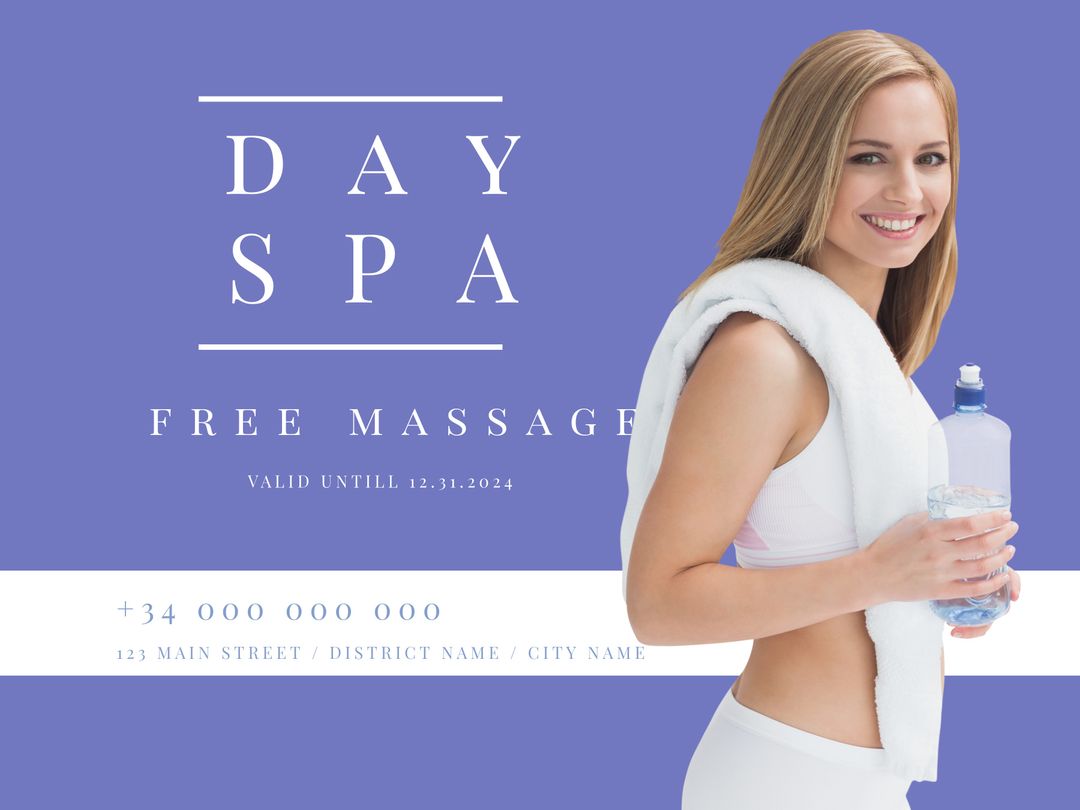 Day Spa Advertisement Emphasizing Relaxation and Wellness
