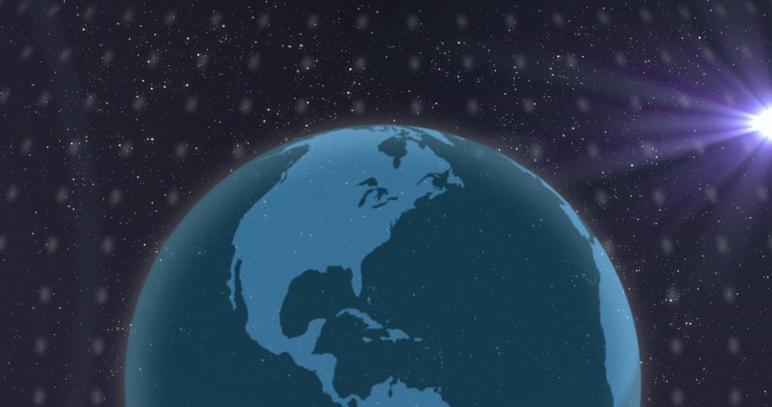 Digital Earth with Data Processing Interface Background