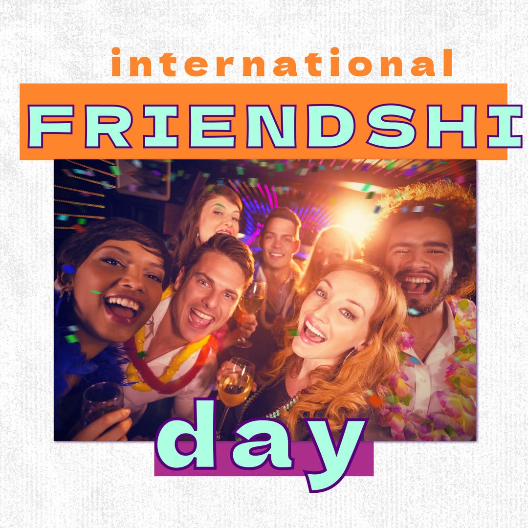 Celebrating International Friendship Day with Diverse Group at Party