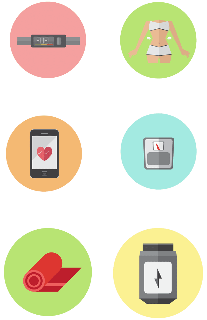 Transparent Health Technology Vector Icon Set for Diabetes Management