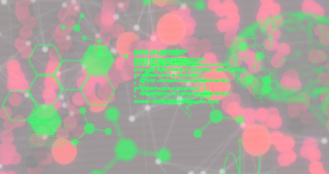 Abstract Digital DNA Interface with Data Points and Scientific Graphs