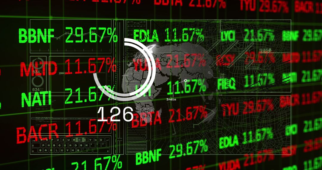 Global Financial Data Networks Intricate Interface Concept