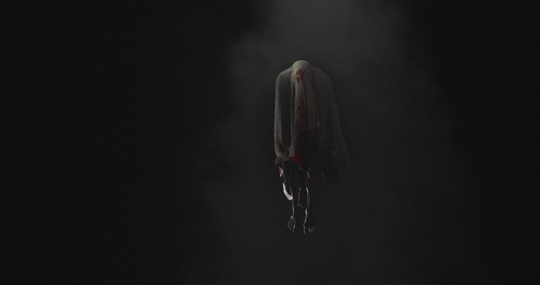 Mysterious Ghostly Figure in Dark Mist