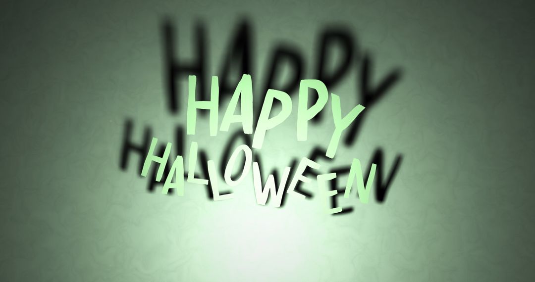 Glowing Happy Halloween Text With Spooky Shadow Effect