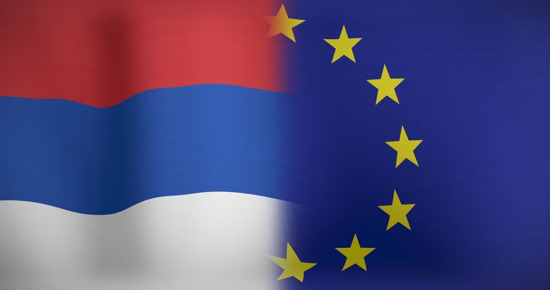 Crossed Flags of Netherlands and European Union