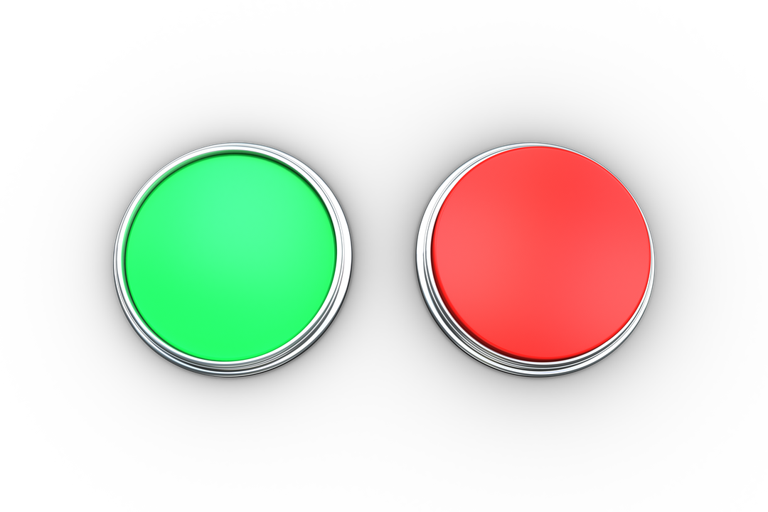 Transparent Background Red and Green Push Buttons Isolated - Download Free Stock Images Pikwizard.com