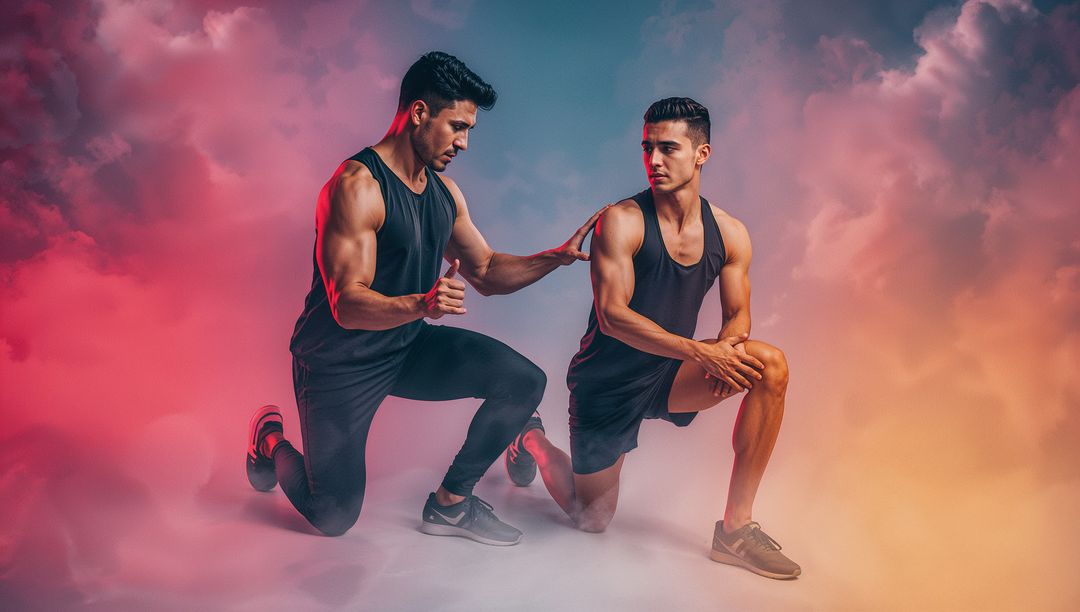 Athletic Training Session in Serene Mist Enlightening Fitness Journey