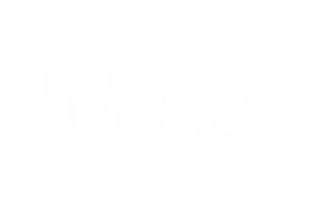 Values Text on Transparent Background for Inspirational Design