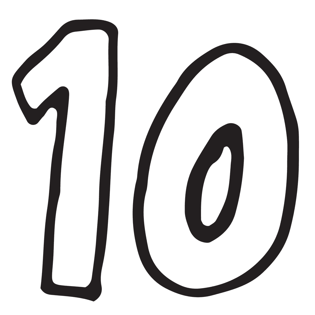 10 Number Illustration on Transparent Background for Design Projects - Download Free Stock Images Pikwizard.com