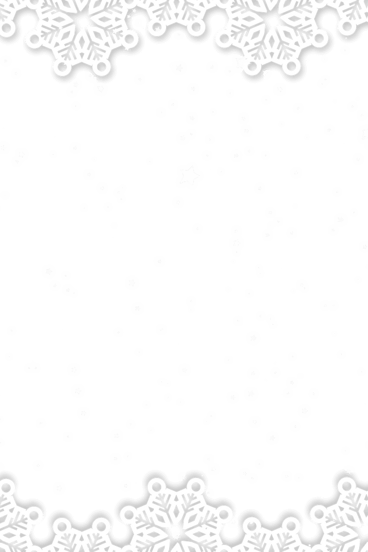 Festive Snowflake Pattern on Transparent Background for Holiday Design