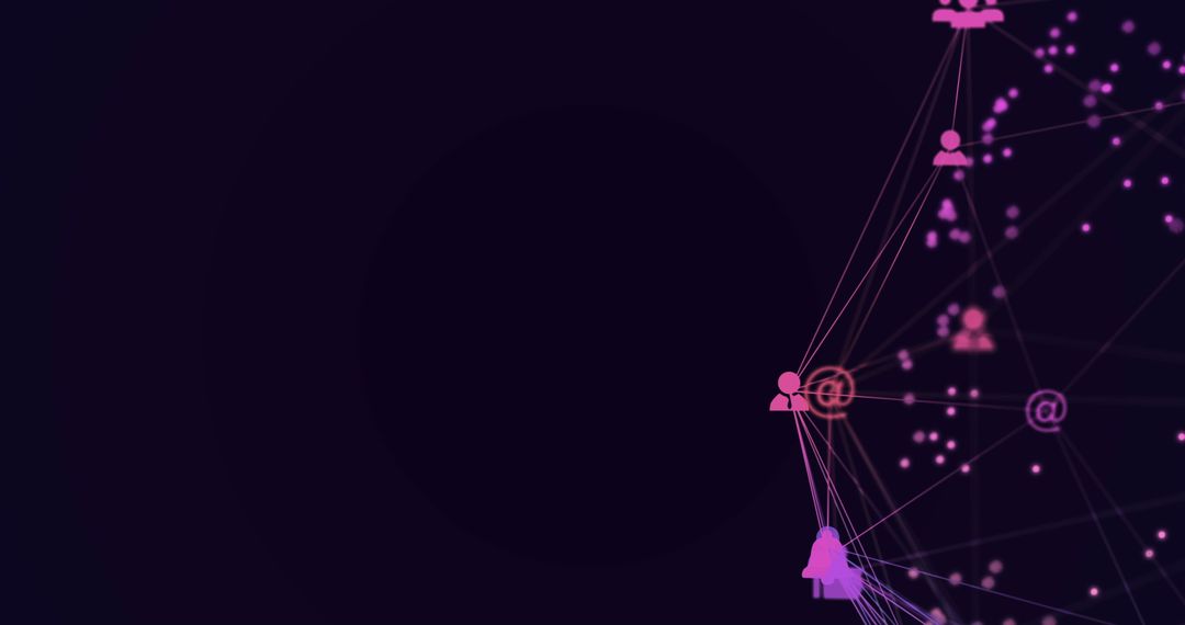 Abstract Digital Global Network Connections Visualization