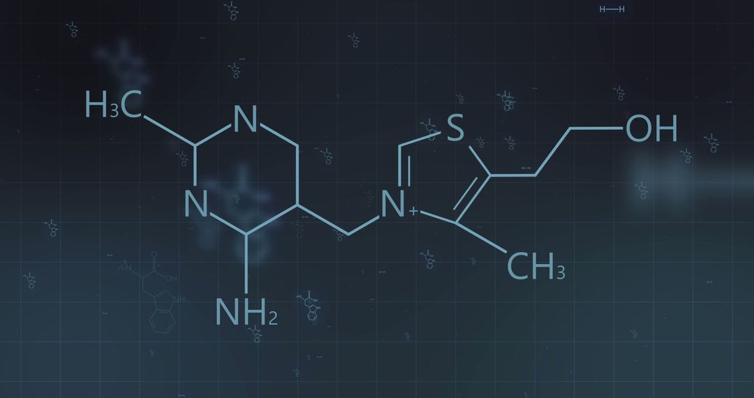 Complex Chemical Structure on Digital Background
