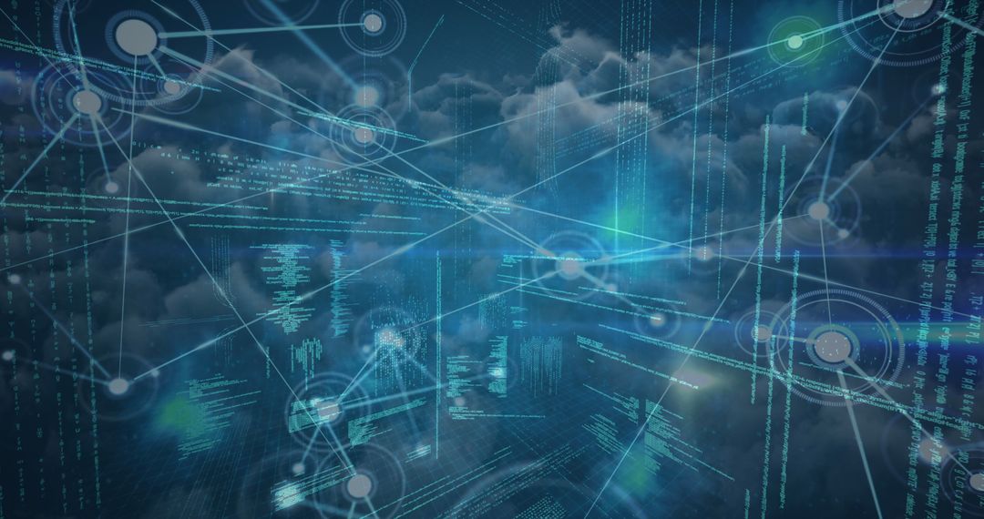 Abstract Cloud Computing and Network Connections Visualization