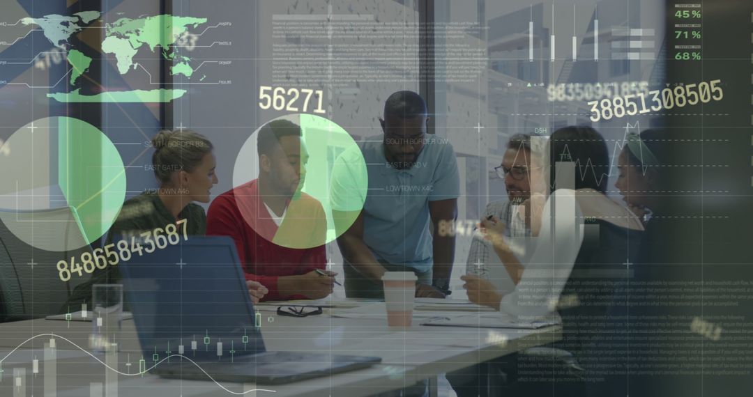 Diverse Team Collaborating in Data-Driven Business Meeting