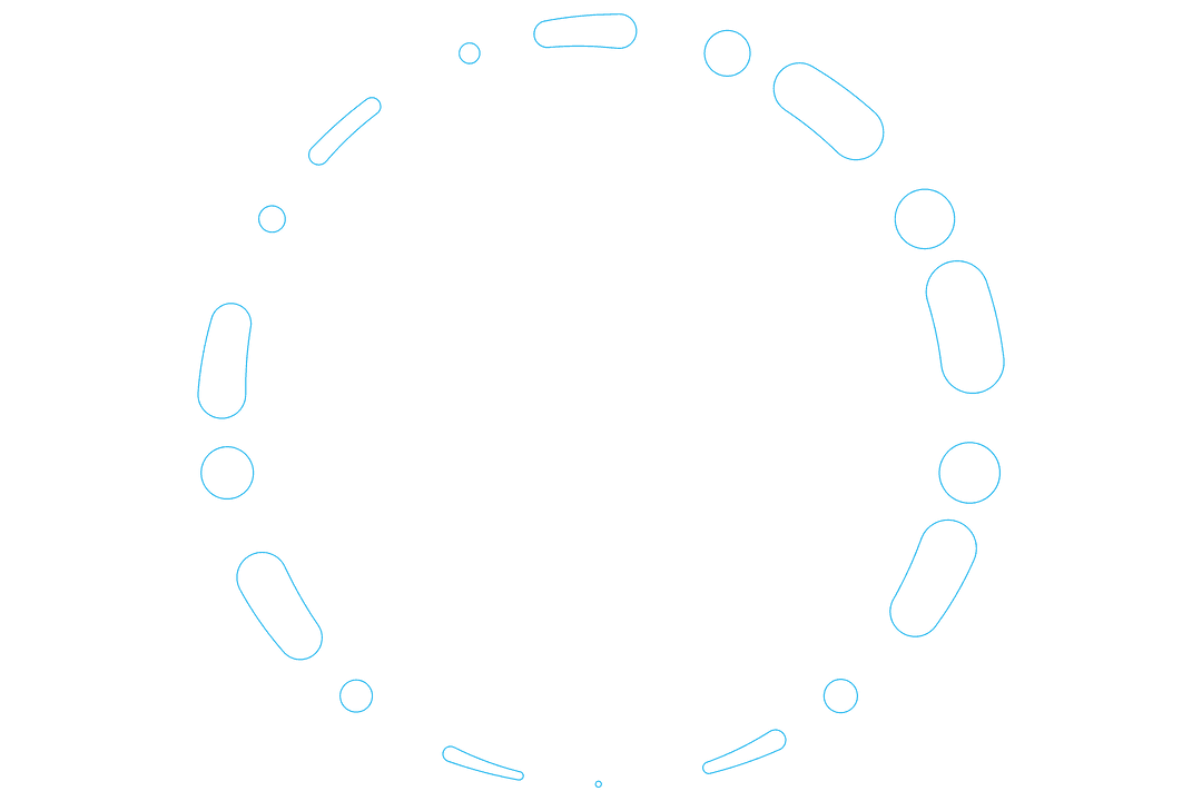 Digital Blue Pattern on Transparent Background