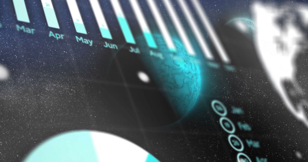 Abstract Global Data Processing in Futuristic Design