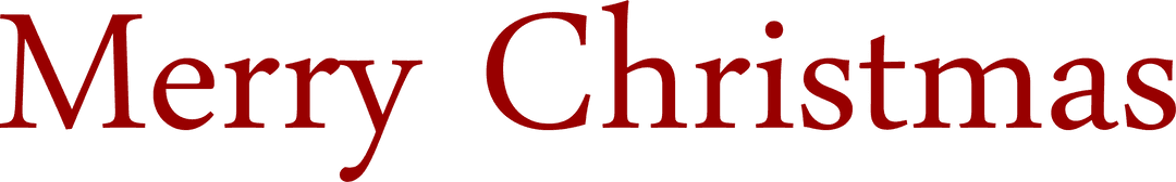 Merry Christmas Text Transparent Background Design