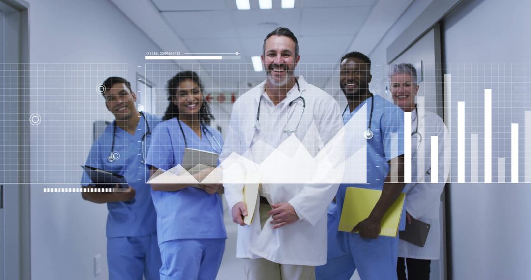 Innovative Healthcare Team with Digital Technology Integration