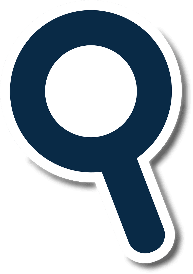 Magnifying Glass Icon on Transparent Background Vector Illustration