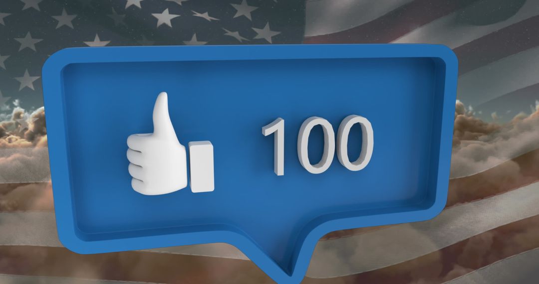 Social Media Popularity Concept with USA Flag Background - Free Images, Stock Photos and Pictures on Pikwizard.com