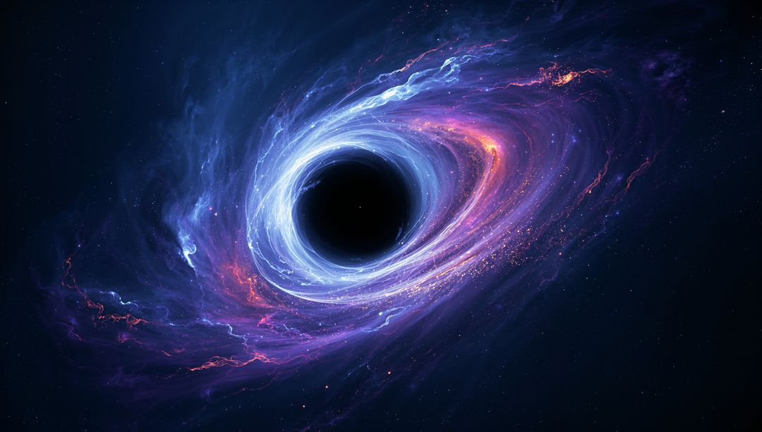 Visualizing a Black Hole with Vibrant Accretion Disk and Stardust