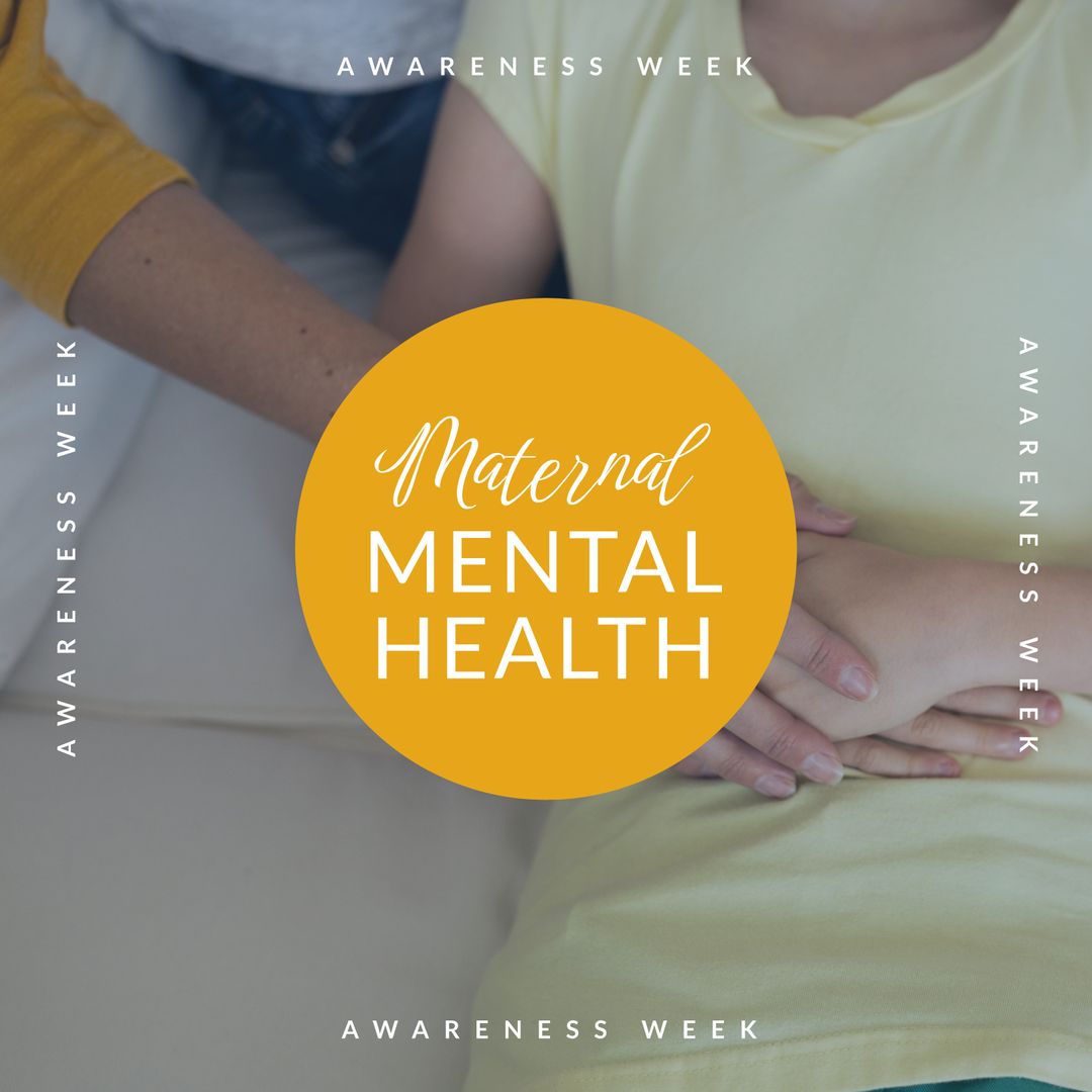 Maternal Mental Health Awareness Concept Hier Focused Light Style