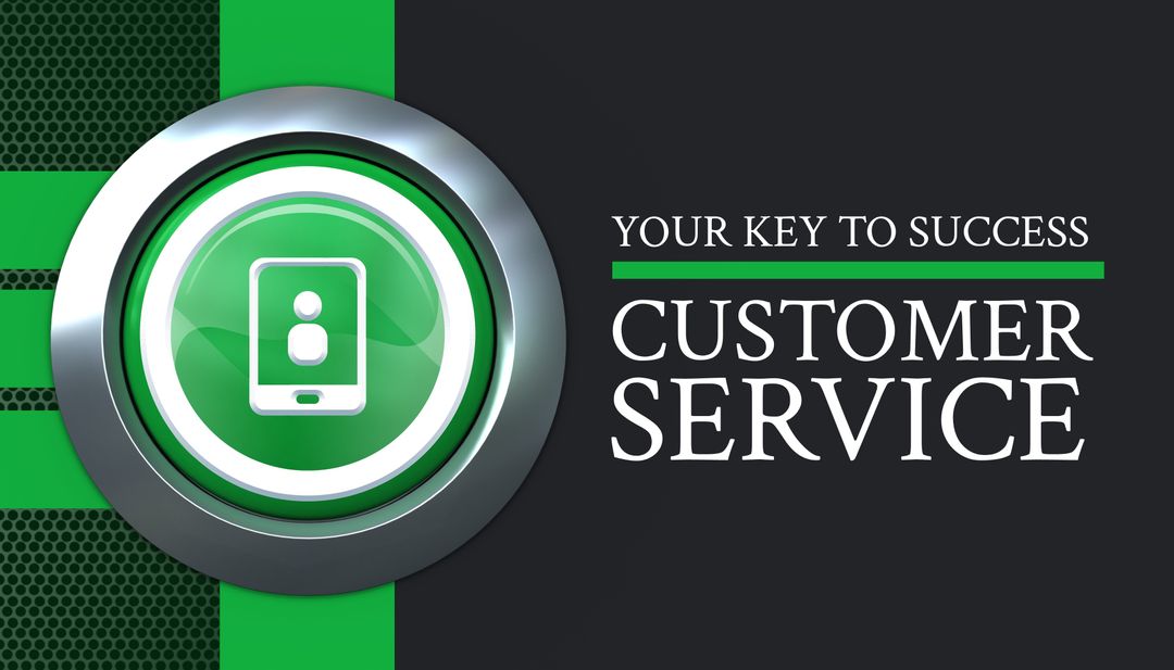 Customer Service Button Representing Accessibility and Assistance