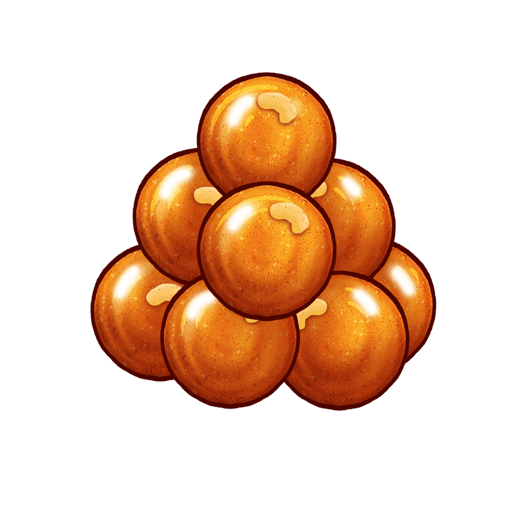 Glossy Orange Spheres Forming Pyramid Transparent Background