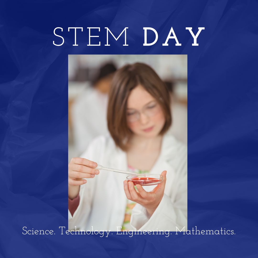 Woman Conducting Science Experiment for STEM Day Celebration - Download Free Stock Templates Pikwizard.com