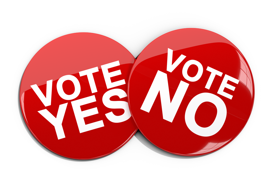 Vote Yes Vote No badges on transparent background vector illustration - Download Free Stock Images Pikwizard.com