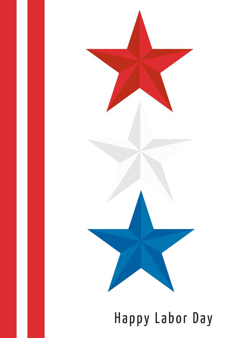 Patriotic Red White Blue Stars for Labor Day Celebration