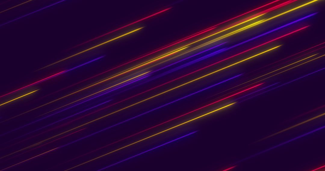 Vibrant Neon Light Trails in Motion