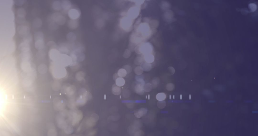 Abstract Light Trails and Blurred Background with Sunrise Effect