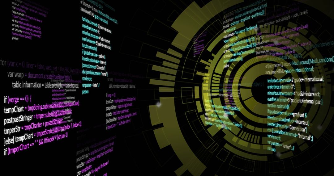 Abstract Concept of Digital Data Processing and Analysis