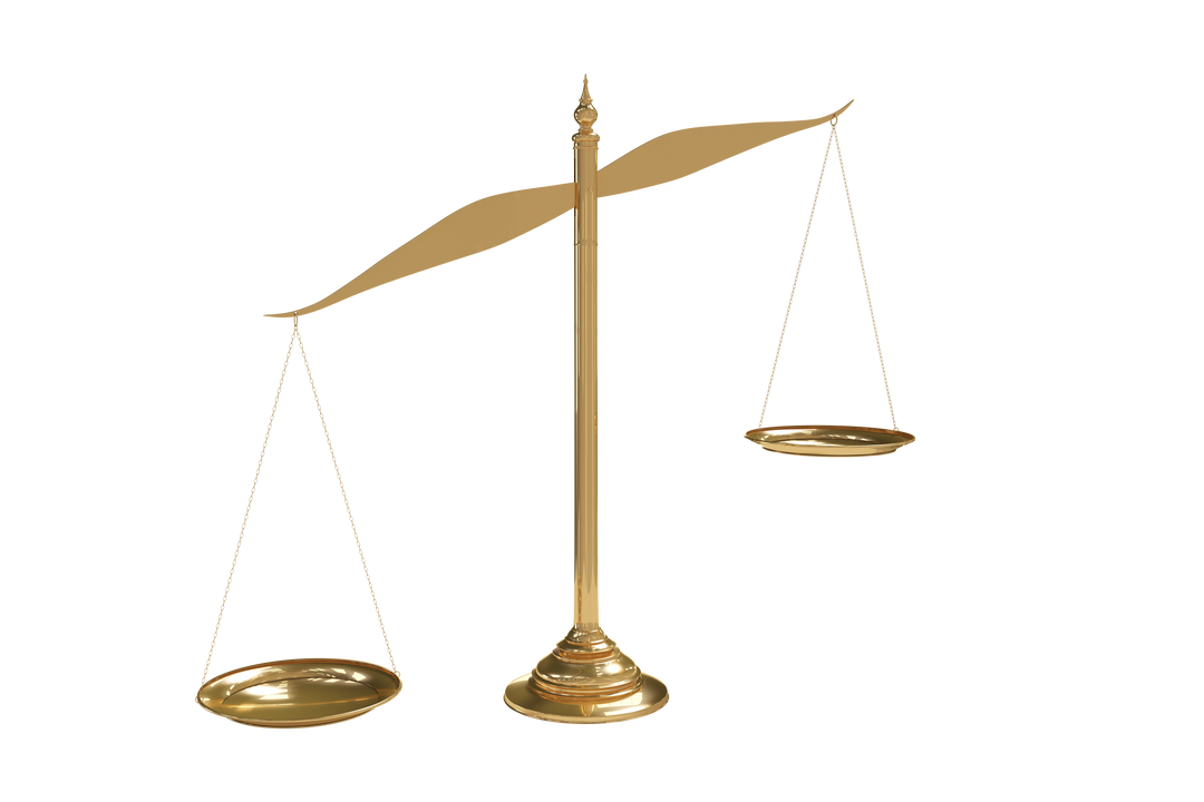 Golden Scales of Justice on Transparent Background Vector - Download Free Stock Images Pikwizard.com