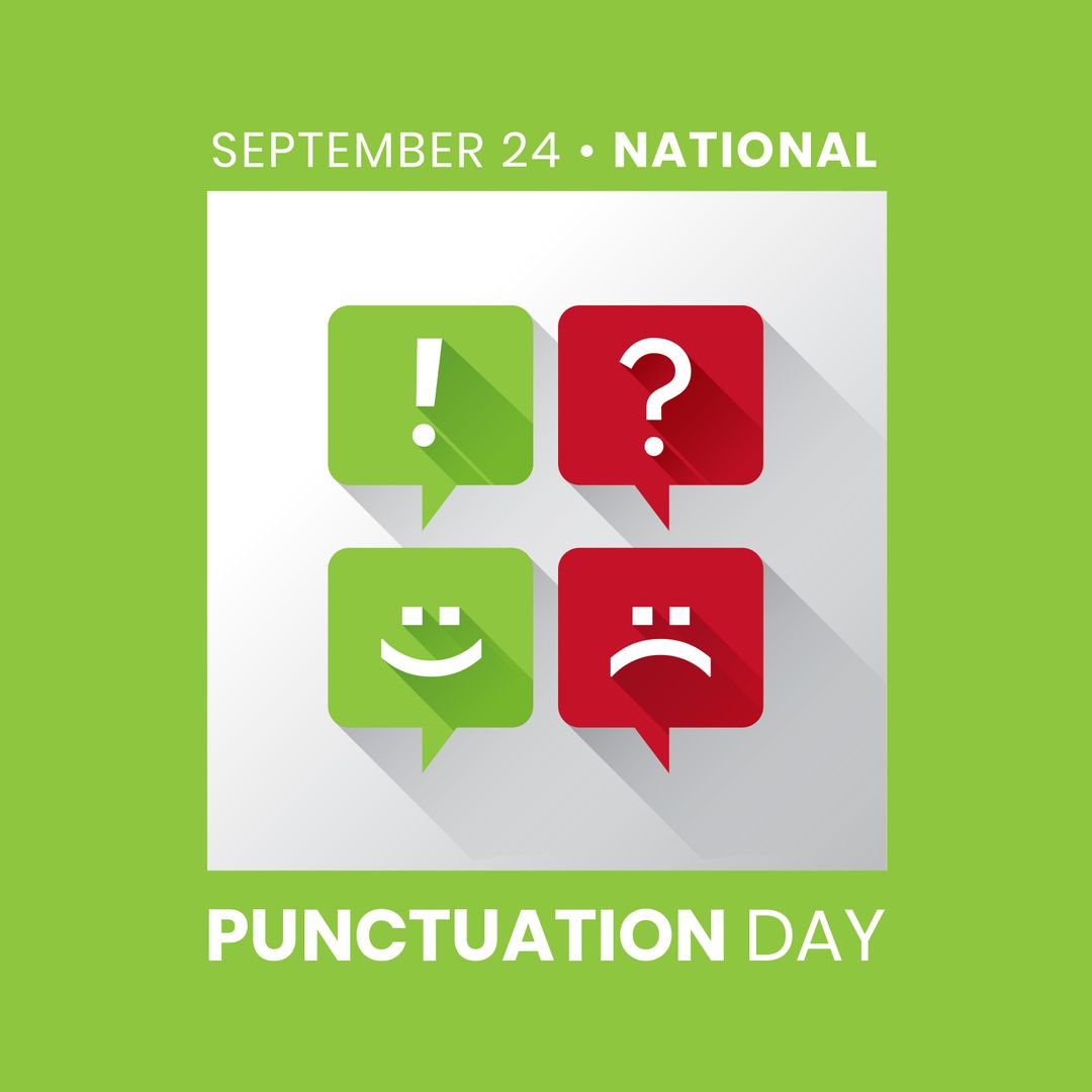 National Punctuation Day Celebration Design Concept