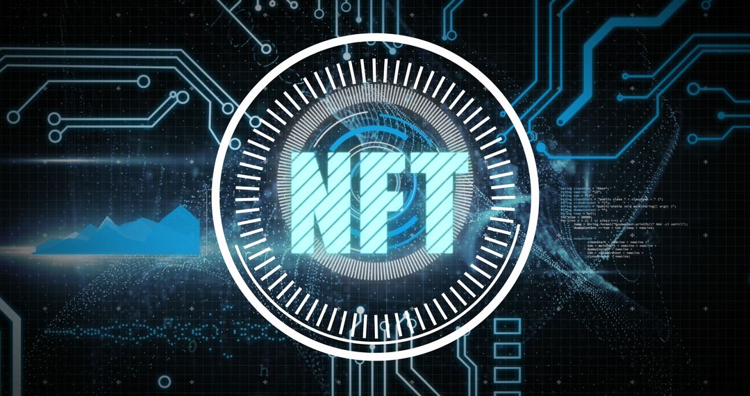 Futuristic NFT Graphics in Digital Interface Design